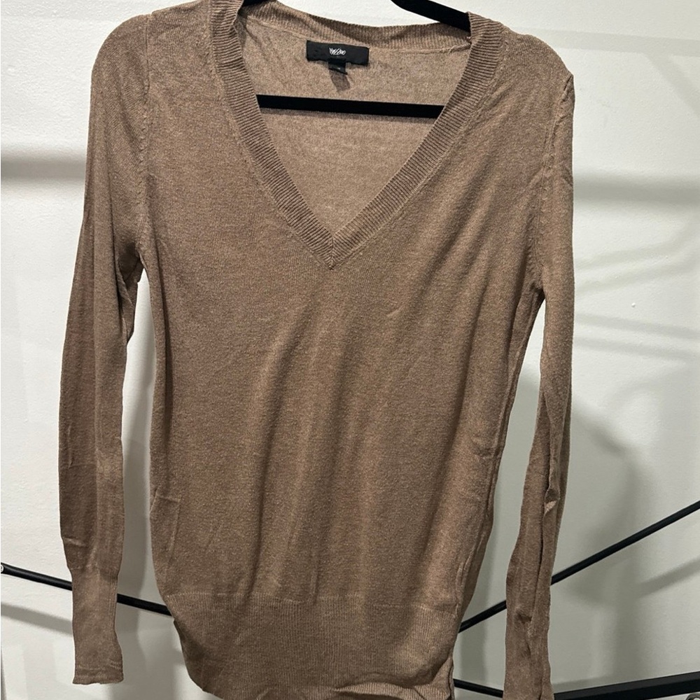 Mossimo Supply Co. Brown V-Neck Sweater
